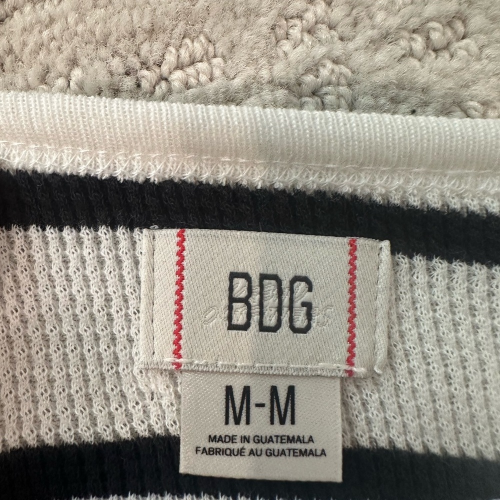 BDG Men's Sweater with Black and White Stripes